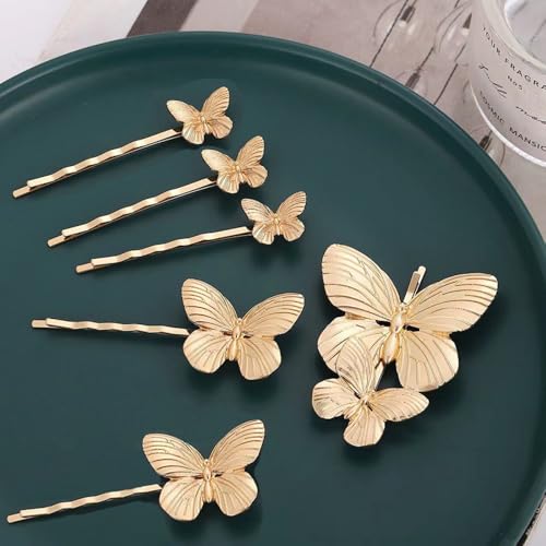 Generic Butterfly Hair Pins Gold Butterfly Hair Clips Bridal Hair Pins Bride Wedding Clip Bridal Butterfly Accessories Hair Accessories For Women And Girls thumb #4