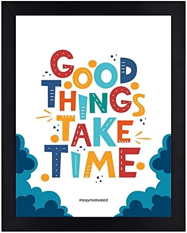 Interio Crafts - Good Things Take Time Colorful Motivational Quote Wall ...