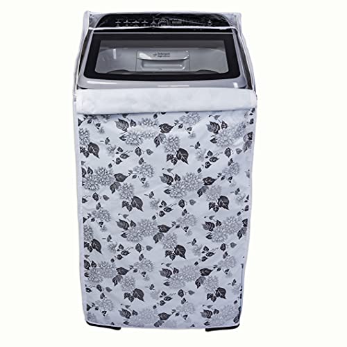Classic® Top Load Washing Machine Cover Suitable for Samsung Back Panel 6 Kg, 6.5 Kg, 7 Kg, 7.5 Kg, 8 Kg (55cmsX55cmsX92cms, Half White & Grey)