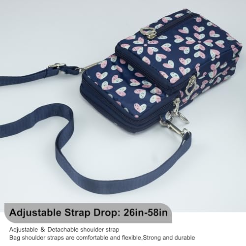 Image of JANKS Small Crossbody Bag for Women - Mini Phone Purses with Crossbody Strap and Wallet - Nylon Arm Bag
