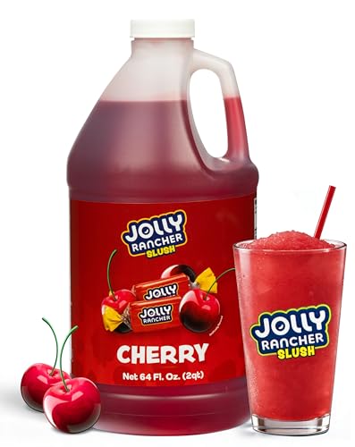 JOLLY RANCHER® Cherry Beverage Mix – Fruit Flavor Slushie Mix for Machine, 1/2 Gallon Bottle – Frozen Drink Concentrate, 5:1 Ratio for Slushie & Frozen Drink Machines
