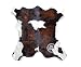 Calfskin Tricolor Exotic Calf Hide Cow Skin Cowhide Rug Leather Area Rug 3 x 2 ft.