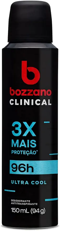 Bozzano Desodorante Clinical Ultra Cool Antitranspirante Aerossol Masculino 150Ml