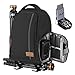 TARION Large Camera Backpack for Photographers - Photography Bag with Side Access 15.6" Laptop Compartment Waterproof Rain Cover Tripod Holder for DSLR SLR Mirroless Cameras Black TB04
