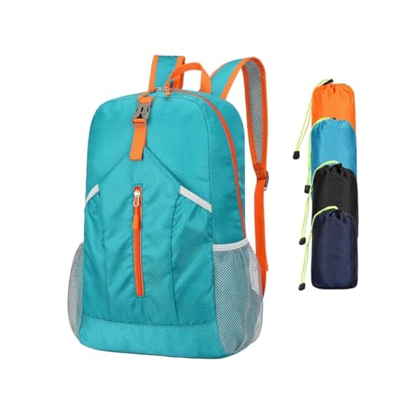25L-Hiking-Backpack-Foldable-Sports-Daypack-Camping-Collapsible-Bag-Water-Resistant-Lightweight-Travel-Men-Women-Lake-Blue levayhill 25L Hiking-Backpack Foldable-Sports Daypack -Camping Collapsible Bag Water Resistant Lightweight Travel Men Women (Lake Blue)