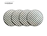 Größe: 57 mm JCM Felgendeckel Buttons passend für Skoda Honda MG (CLR 57 mm), silber carbon