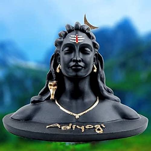 Image of Adiyogi Shiva Statue for Car Dashboard Idol, Pooja & Gift, Mahadev Murti Idol Figurine Showpiece Sculpture, Shankara for Home,Office Decor,