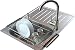 Neat-O Over-The-Sink Kitchen Dish Drainer Rack, Durable Chrome-plated Steel (Black)