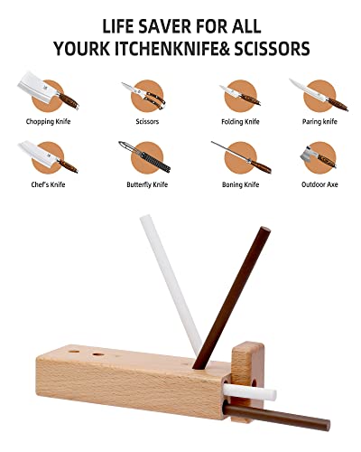 Uiozr 4-Rod Turn Box, Ceramic Sharpener Rod From Kitchen Sharpening Tool thumb #3
