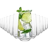 Homiu Highball Drinking Tumbler Glasses | Set of 12 | 480 ML | Crystal Glasses | Highball Glasses | Drinking Glassware | Florence Collection | Dishwasher Safe