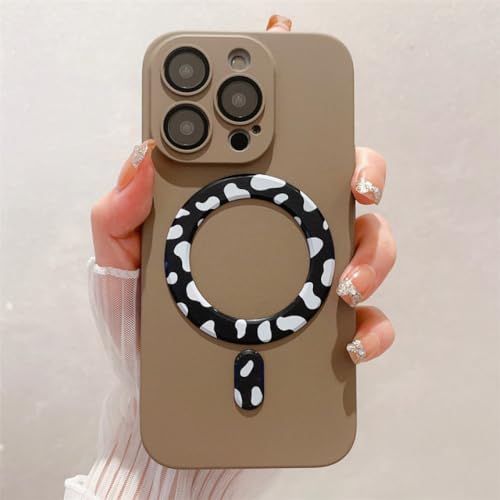 Coque de téléphone givrée kaki iPhone 15 Plus pour le quotidien urbain