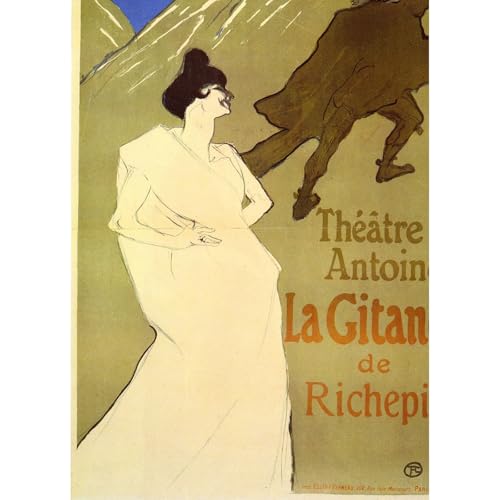 Toile La Gitane de Rechepin par Toulouse-Lautrec : cadeau idéal de pendaison de crémaillère