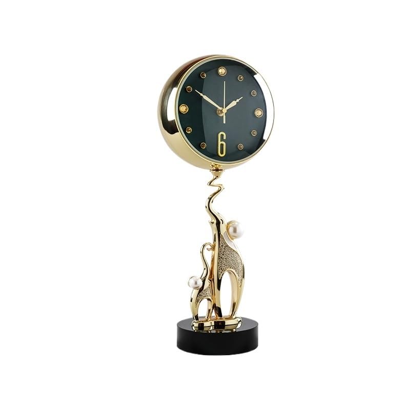 Reloj de escritorio colgante verde y reloj de sobremesa de cristal