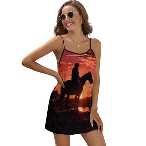 Mini robe en satin sans manches au fini soyeux et coupe raffinée Cowboy West femme