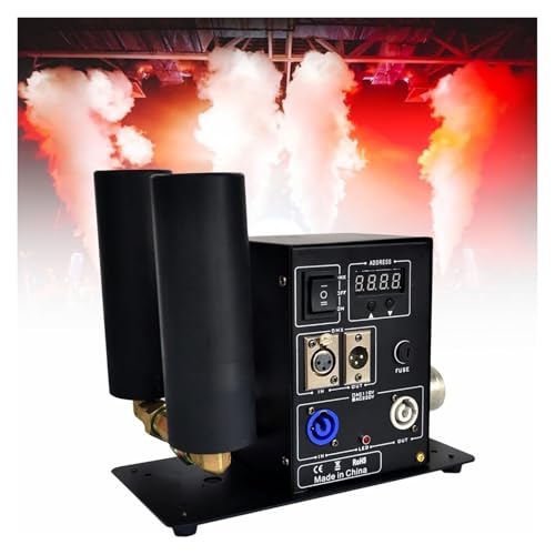 Máquina de niebla de CO2 de doble cabeza, cañón de niebla fría para DJ, control DMX 512, altura del chorro de 5-6 m (16,4-19,7 pies), para conciertos, fiestas, cumpleaños y bodas miniatura 1