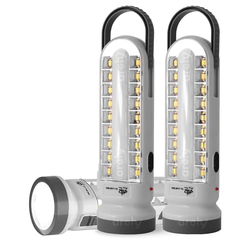 La mejor selección de Lamparas de mano led - 5 favoritos. 42 Archy 2 Piezas Lampara LED de Emergencia Recargable y de Baterías 3 Modos en 1 Foco 18 leds Linterna de Mano Portatil Ligera Gancho para Colgar + Ranura para pilas Extra...