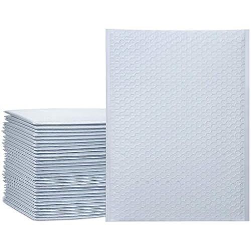 UCGOU Bubble Mailers 10.5x16 Inch White 25 Pack Poly Padded Envelopes Large #5 Mailing Packages Opaque Packaging Postal Self Seal Adhesive Waterproof Boutique Shipping Bags for Clothes