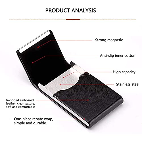 Leather Stainless Steel Cigarette Case Box - Regular Size Cigarette Pocket Holder， One-Hand Operate Cigarette Case For Men And Women #TOP3