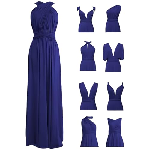 Gkaopi Robe de Soirée Dos Nu Cocktail Longue Robes Demoiselle d'honneur Convertible Robes de Gala Promo Elégante Robe d’Eté Bandage de Cérémonie Mariage Fête Aniversaire