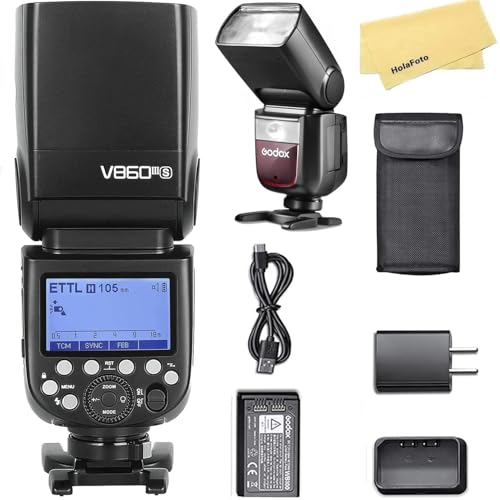 Godox V860III-S Camera Flash for Sony Camera Flash Speedlight Speedlite Light,76Ws 2.4G TTL HSS 1/8000s,480 Full-Power Flashes,2600mAh Li-ion Battery,0.01-1.5s Recycle Time,10 Levels LED Modeling Lamp by GODOX - Used condition - US$202.46