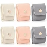 6 Pcs Mini Travel Jewelry Bag, Jewelry Organizer, Mini Pouch, Foldable Multifunctional Travel Jewelrys Pouch With Buckle (6)