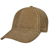 Stetson Gorra Calf Leather Hombre - de Piel béisbol Curved Brim Cap Hebilla Metal, con Visera, Forro Primavera/Verano -...