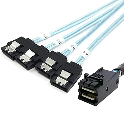 ChenYang CY SFF-8643 HD Mini SAS 36 Pin Host interno a 4 SATA 7 Pin Target Disco Duro 6Gbps Servidor de datos Raid Cable 100cm