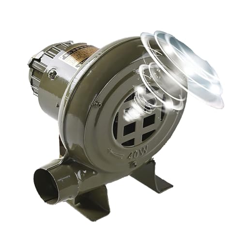 Soplador Eléctrico De Forja para Barbacoa, Soplador Centrífugo para Barbacoas 110V/220V, Soplador De Aire Compacto Residencial De Alta Potencia, para Camping Cocina(60W)