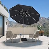 8 baleines en aluminium renforcées assurent une stabilité maximale et améliorent la résistance au vent