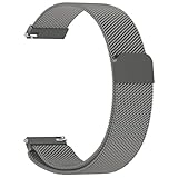 Vancle Correa de reloj de metal de 22 mm, acero inoxidable, cierre rápido, correa de repuesto con cierre magnético de 22 mm, para hombre