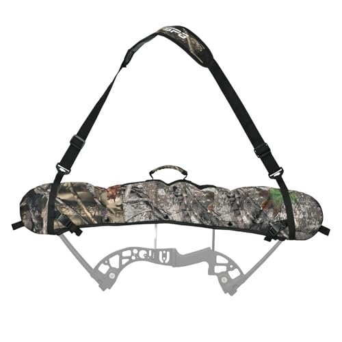 FENJANER Archery Compound Bow Sling String Carrier Cams Case Carrying Shoulder Strap Holder for Outdoor Hunting (Camo)