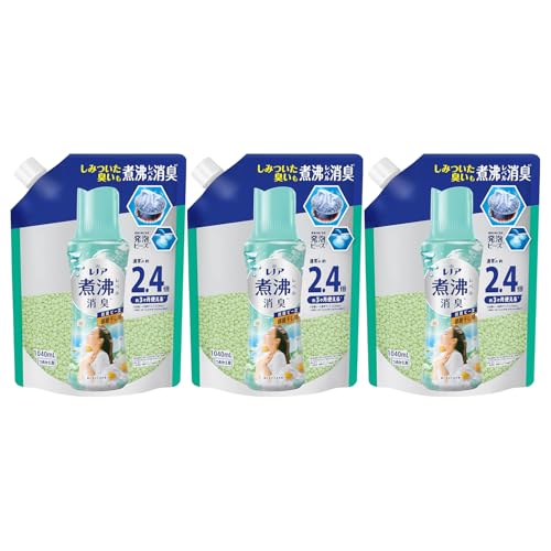 【まとめ買い】 レノア 煮沸レベル 消臭抗菌ビーズ 部屋干し 花とおひさまの香り つめかえ用 特大 × 3個