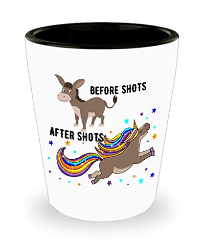 Unicorn Gift - Shot Glasses - Set Of 4 - Funny Shot Glasses - Gift For Her - Unicorn Fans #TOP2