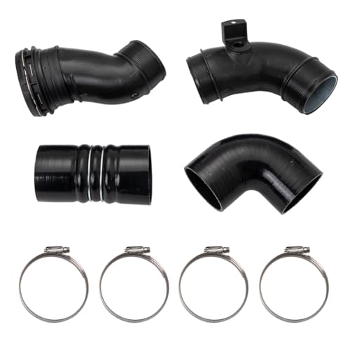 667-300 Cold Side Intercooler Pipe Kit Compatible with 2011 2012 2013 2014 2015 2016 F250 F350 F450 F550 V8 6.7L Intercooler Hose Kit, Black by HUGALL - Image 4