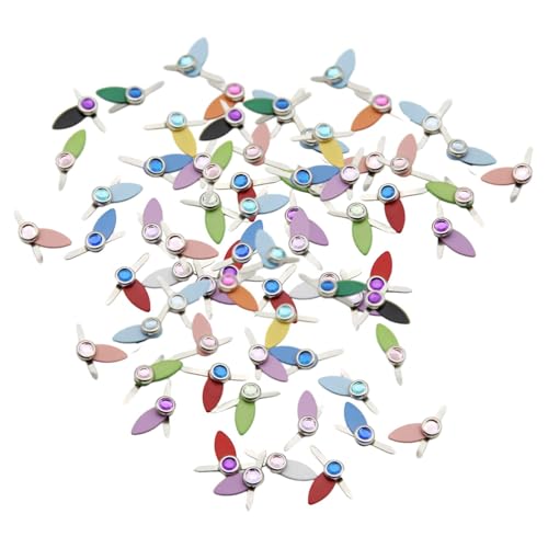 Colaxi 100Pcs Picture Frame Turn Buttons 100Pcs Mini Brads Frame Back Plate Buttons Gift Paper Fasteners Metal Brads for Artwork DIY
