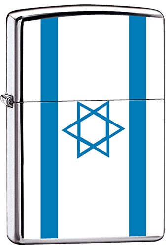 Encendedor Zippo Chrome con Bandera Patriótica de Israel miniatura 1