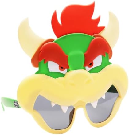 Sun-Staches Super Mario Sunglasses, Nintendo Costume Accessory