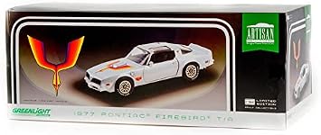 Greenlight 1:18 Artisan Collection - 1977 Pontiac Firebird Fire Am by Very Special Equipment (VSE) - Silver with Hood Bird 19101 [Shipping from Canada]