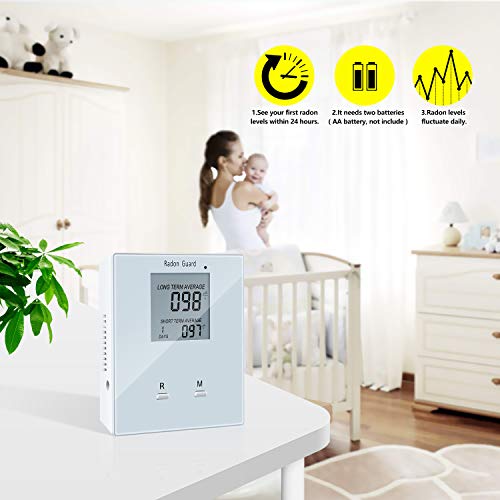 Home Radon Detector, Portable Radon Meter, Elifecity Long and Short Term Home Radon Monitor, Battery-Powered, Easy-to-Use - Image 6