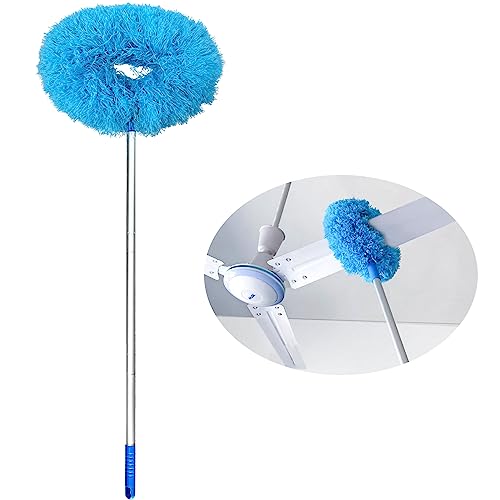 Fuzzy Fan Duster, Ceiling Fan Cleaner Duster with Extension Handle