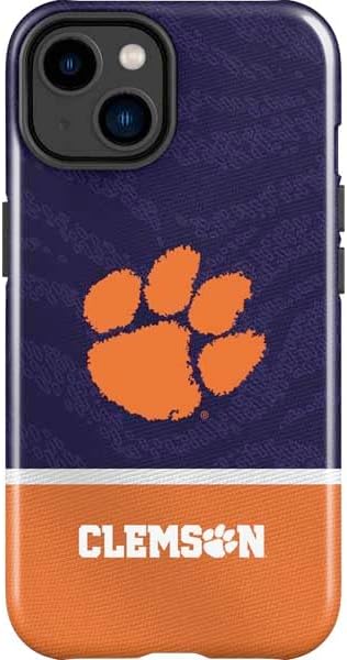 Skinit Impact Phone Case Compatible with iPhone 15 - Officially Licensed Clemson University Paw Logo Design