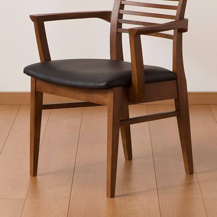 Amazon｜ニトリ ダイニングチェア ロレイン 2肘付 ミドルブラウン