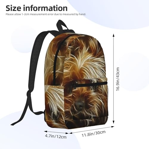 Mochila universitaria EdWal Yorkie con estampado divertido y ligera 4
