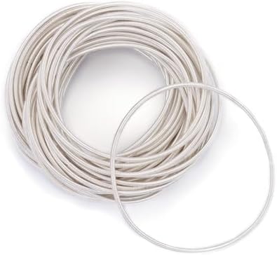 Beadthoven 50 Strands 2mm DIY Guitar String Spring Bracelet 12 Gauge French Bullion Wire SilverColor Spiral Steel Wire for Jewelry Making Embroidery Decoration
