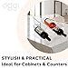 Oggi Bottle Rack for Wine, 6 Bottle Wine Storage - Stackable Wine Rack, Secure Stack Tabs. Water Bottle Storage, Wine Bottle Holder for Kitchen, Cabinet, Fridge - Each Rack Holds 3 Bottles, 2 Pack