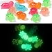 Tnyvm 5Pcs Luminous Mini Resin Turtles Sea Turtles Figurines Glow in The Dark, Cute Tiny Bulk for Cake Toppers Ocean Animal Theme Decor Garden Micro Landscape DIY Outdoor Décor