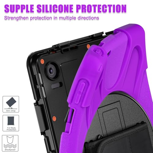 Funda para Lenovo Tab S10 con protector de pantalla y diseño híbrido robusto 6