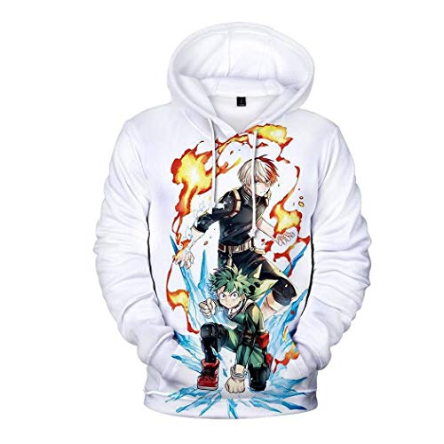 Cosplay Life MHA Cosplay Hoodie Boku Anime Drawstring Pullover Sweater Kangaroo Pockets For Unisex Adult