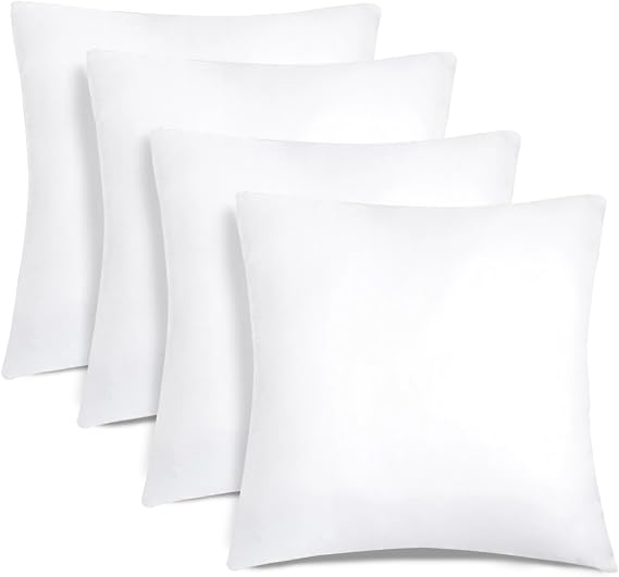 Aitsse- Relleno de Cojín de Fibra Hueca Siliconada de Alta Recuperación 2/4/6 Unidades, Suave, Mullido, Antialérgico. Cojín Decorativo para Casa, Dormitorio, Salón o Coche. (4, 45x45cm)