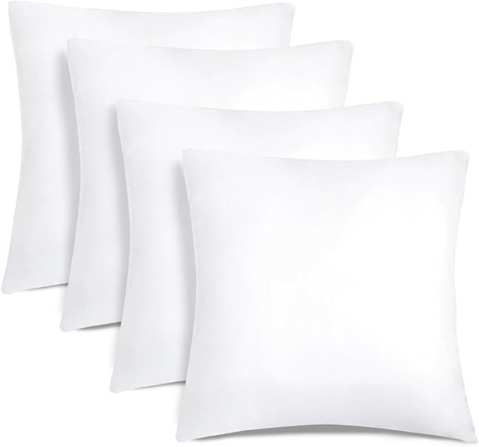 Aitsse- Relleno de Cojín de Fibra Hueca Siliconada de Alta Recuperación 2/4/6 Unidades, Suave, Mullido, Antialérgico. Cojín Decorativo para Casa, Dormitorio, Salón o Coche. (4, 60x60cm)